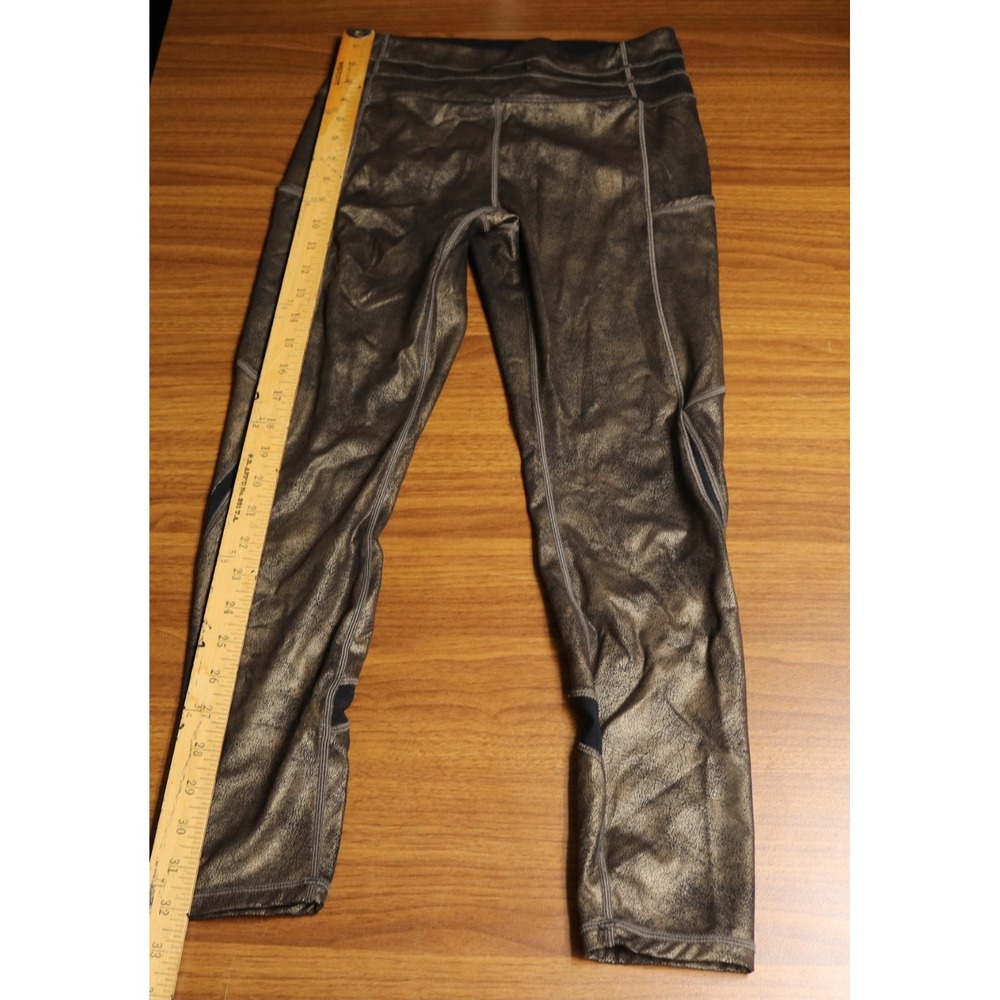 Zyia Active Legging Size 4 Pre Owned Brown with black active wear